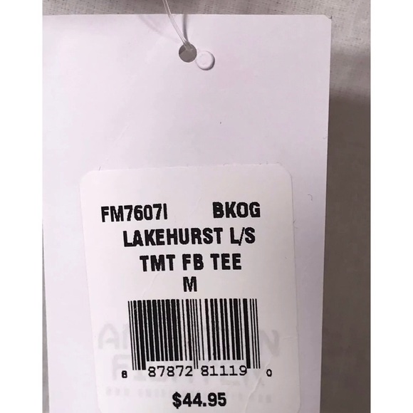 AMERICAN FIGHTER Mens T-Shirt LAKEHUSRT L/S TMT - Picture 2 of 8